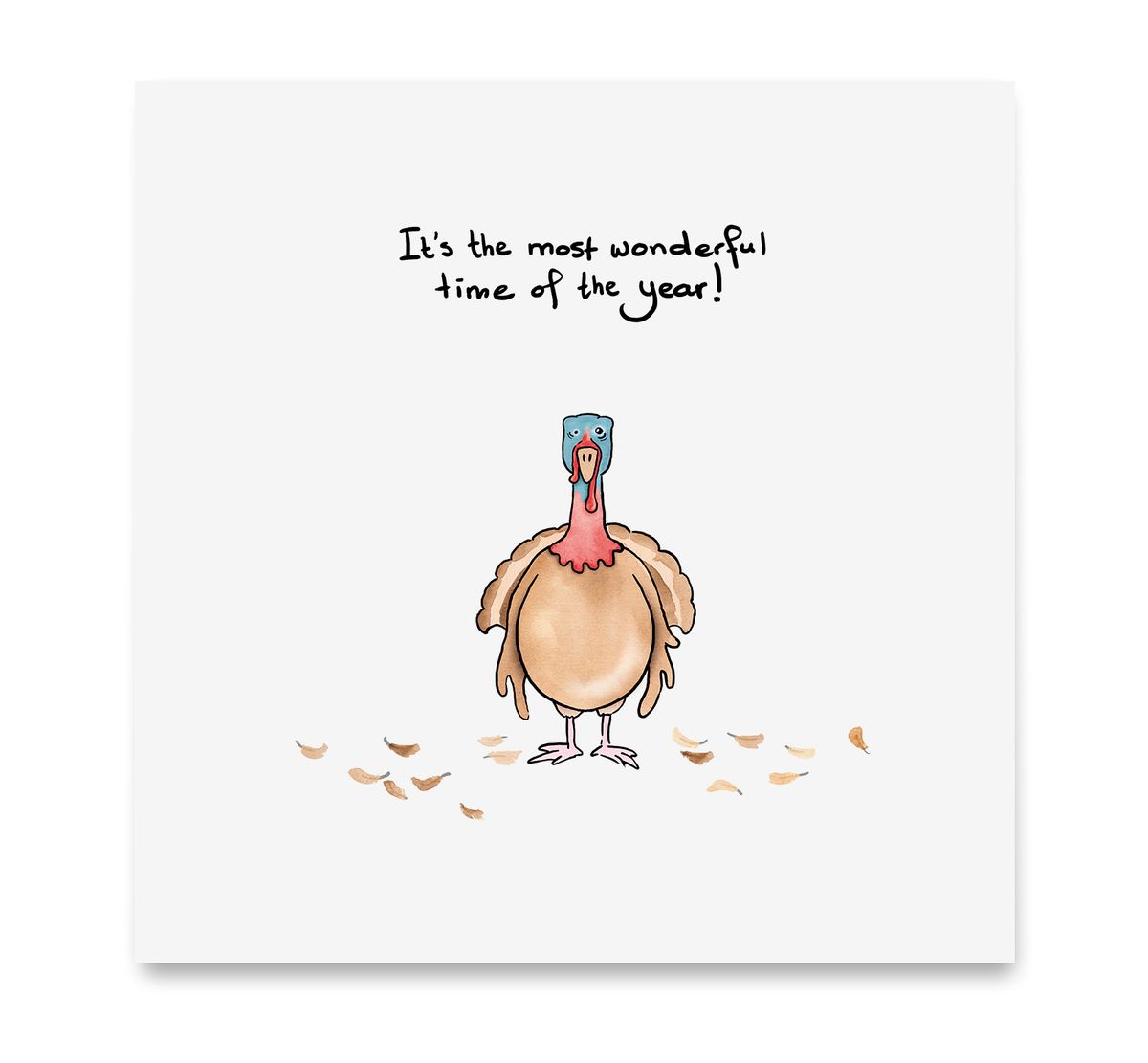 Handgemaakte wenskaart - Kalkoen - Mags Up Your Mind